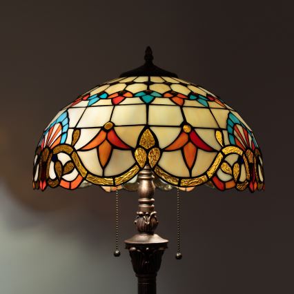 Brilagi - Tiffany-vitraažist põrandalamp MIRABELLA 2xE27/60W/230V