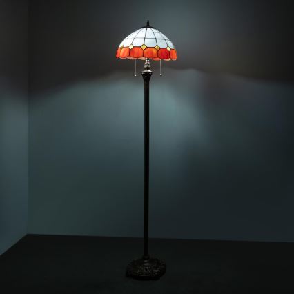 Brilagi - Tiffany-vitraažist põrandalamp SIENNA 2xE27/60W/230V