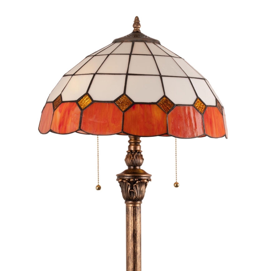 Brilagi - Tiffany-vitraažist põrandalamp SIENNA 2xE27/60W/230V