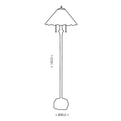 Brilagi - Tiffany vitraažist põrandalamp SUNFLOWER 2xE27/60W/230V