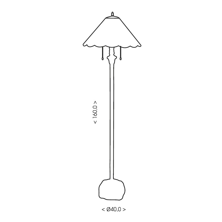 Brilagi - Tiffany vitraažist põrandalamp SUNFLOWER 2xE27/60W/230V