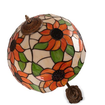 Brilagi - Tiffany vitraažist põrandalamp SUNFLOWER 2xE27/60W/230V