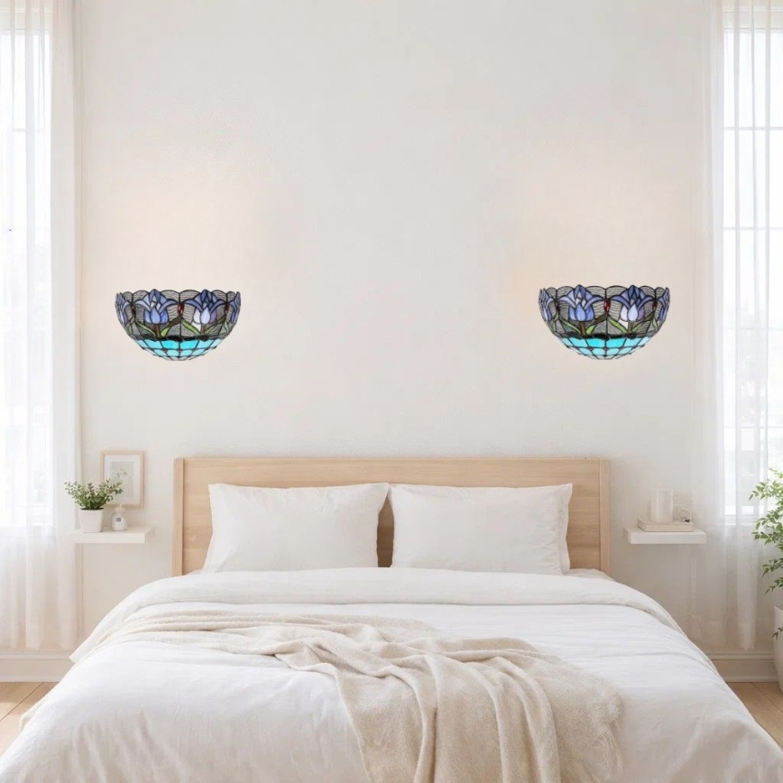 Brilagi - Tiffany vitraažist seinalamp LORAS 1xE14/40W/230V