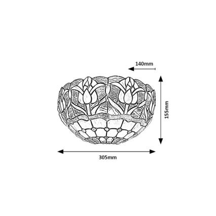 Brilagi - Tiffany vitraažist seinalamp LORAS 1xE14/40W/230V
