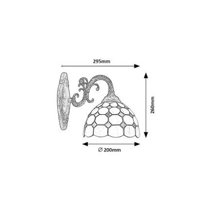 Brilagi - Tiffany vitraažist seinavalgusti DORAN 1xE27/40W/230V
