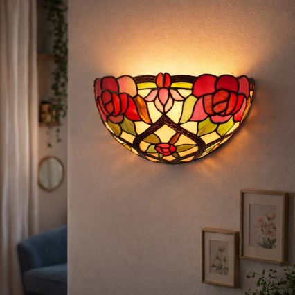 Brilagi - Tiffany vitraažist seinavalgusti GARLAN 1xE14/40W/230V
