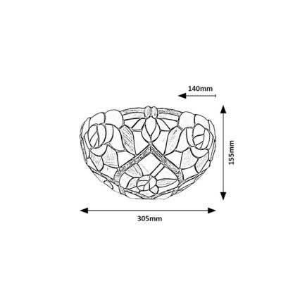 Brilagi - Tiffany vitraažist seinavalgusti GARLAN 1xE14/40W/230V