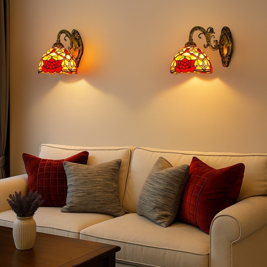 Brilagi - Tiffany vitraažist seinavalgusti GARLAN 1xE27/40W/230V