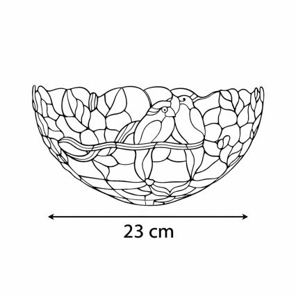 Brilagi - Tiffany-vitraažist seinavalgusti JUNGLE 1xE14/40W/230V