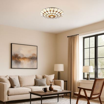 Brilagi - Tiffany vitraažlaelamp DORAN 2xE27/60W/230V