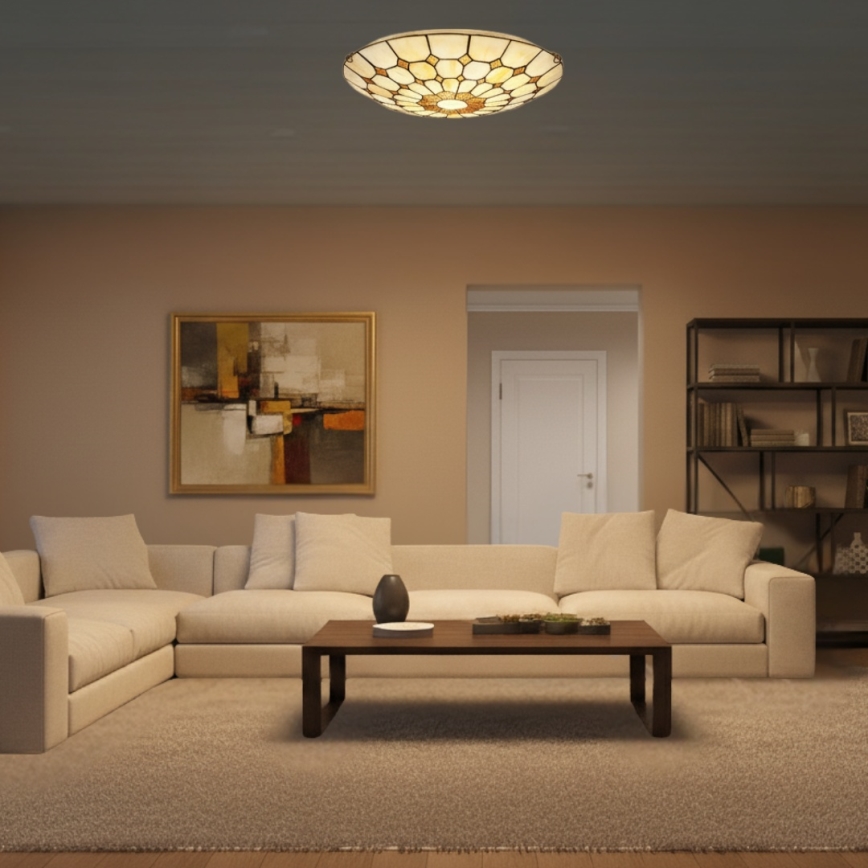 Brilagi - Tiffany vitraažlaelamp DORAN 2xE27/60W/230V