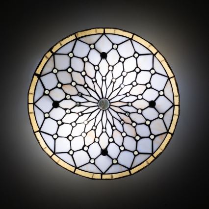 Brilagi - Tiffany vitraažlaelamp elevandiluu 3xE27/60W/230V läbimõõt 40 cm