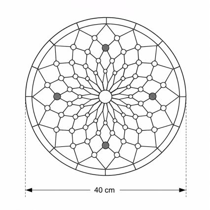 Brilagi - Tiffany vitraažlaelamp elevandiluu 3xE27/60W/230V läbimõõt 40 cm
