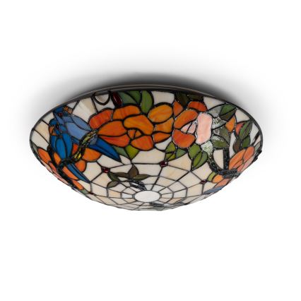 Brilagi - Tiffany-vitraažlaelamp JUNGLE 2xE27/60W/230V Ø 40 cm