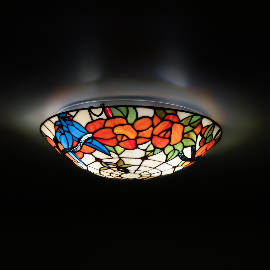 Brilagi - Tiffany-vitraažlaelamp JUNGLE 2xE27/60W/230V Ø 40 cm