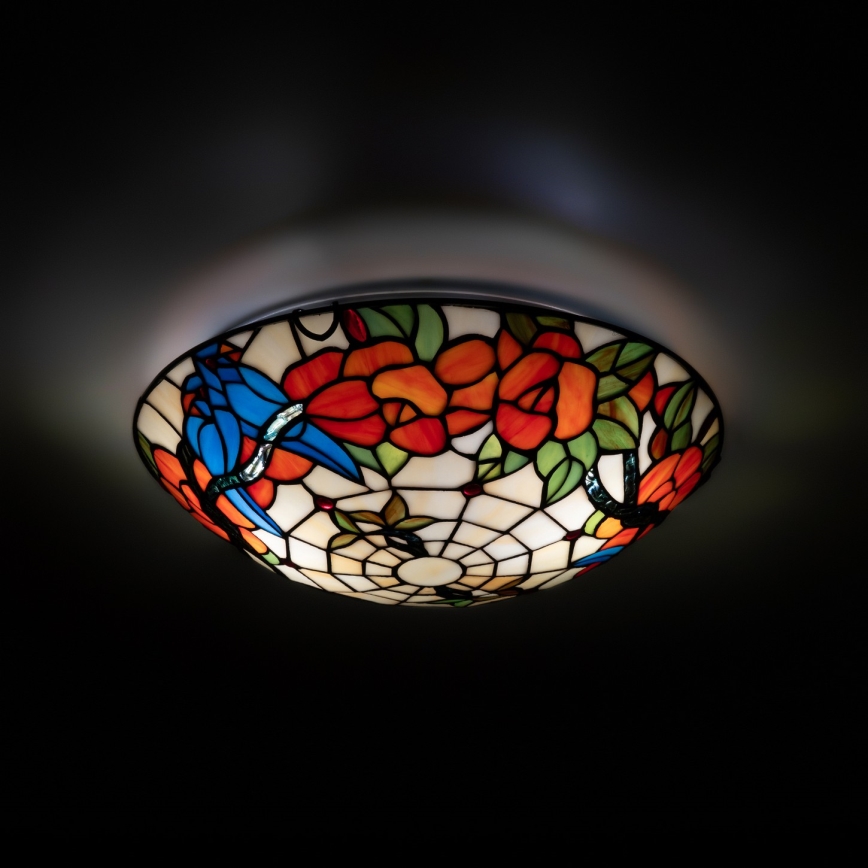 Brilagi - Tiffany-vitraažlaelamp JUNGLE 2xE27/60W/230V Ø 40 cm