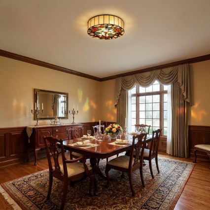 Brilagi - Tiffany-vitraažlaelamp JUNGLE 3xE27/60W/230V läbimõõt 40 cm