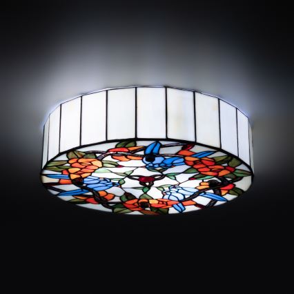 Brilagi - Tiffany-vitraažlaelamp JUNGLE 3xE27/60W/230V läbimõõt 40 cm