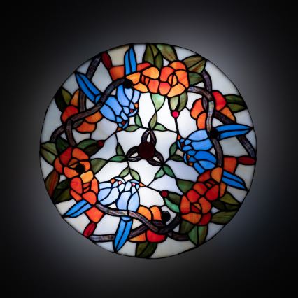 Brilagi - Tiffany-vitraažlaelamp JUNGLE 3xE27/60W/230V läbimõõt 40 cm