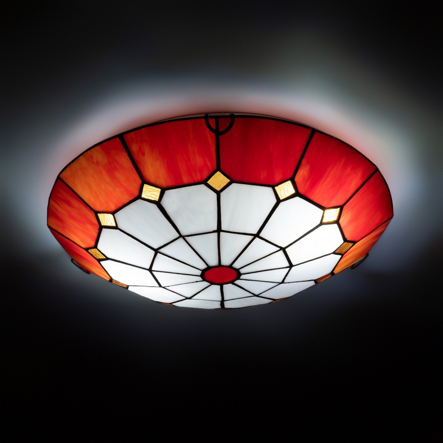 Brilagi - Tiffany vitraažlaelamp SIENNA 2xE27/60W/230V läbimõõt 40 cm