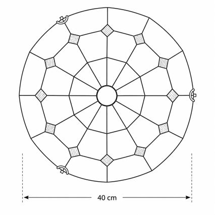 Brilagi - Tiffany vitraažlaelamp SIENNA 2xE27/60W/230V läbimõõt 40 cm