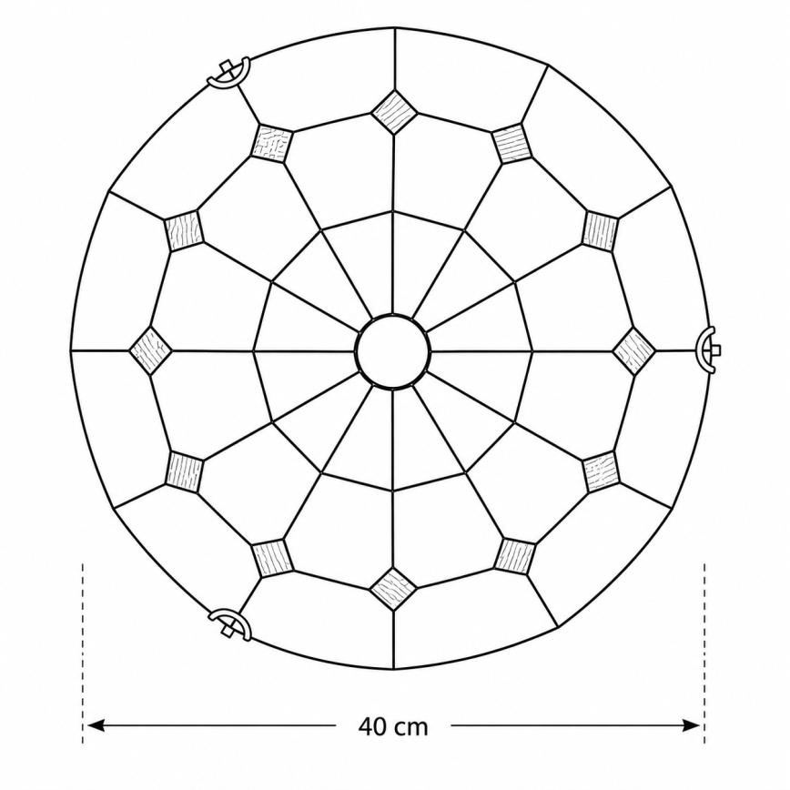 Brilagi - Tiffany vitraažlaelamp SIENNA 2xE27/60W/230V läbimõõt 40 cm