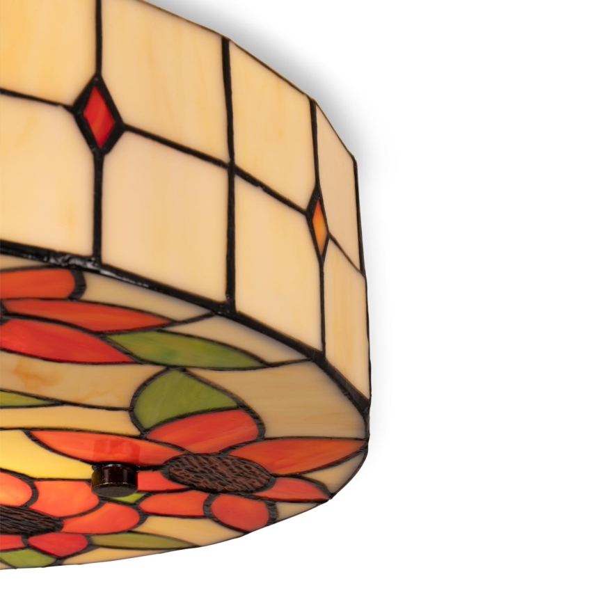 Brilagi - Tiffany-vitraažlaelamp SUNFLOWER 3xE27/60W/230V läbimõõt 40 cm