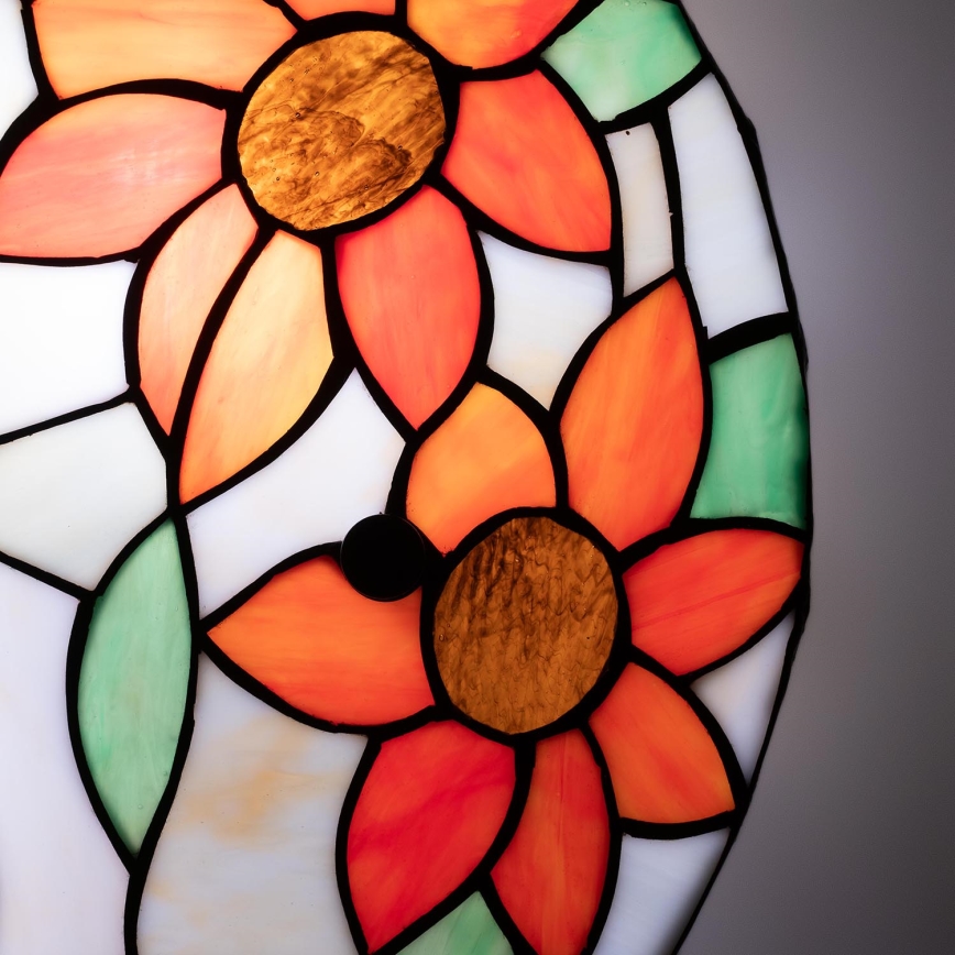 Brilagi - Tiffany-vitraažlaelamp SUNFLOWER 3xE27/60W/230V läbimõõt 40 cm