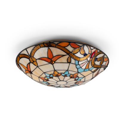 Brilagi - Tiffany-vitraažlaevalgusti MIRABELLA 2xE27/60W/230V läbimõõt 40 cm