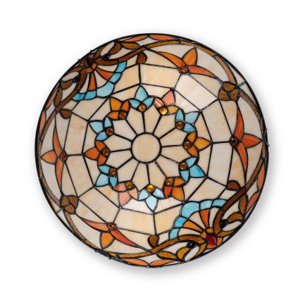 Brilagi - Tiffany-vitraažlaevalgusti MIRABELLA 2xE27/60W/230V läbimõõt 40 cm