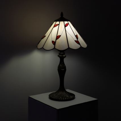 Brilagi - Tiffany-vitraažlaualamp FOLIA 1xE27/60W/230V