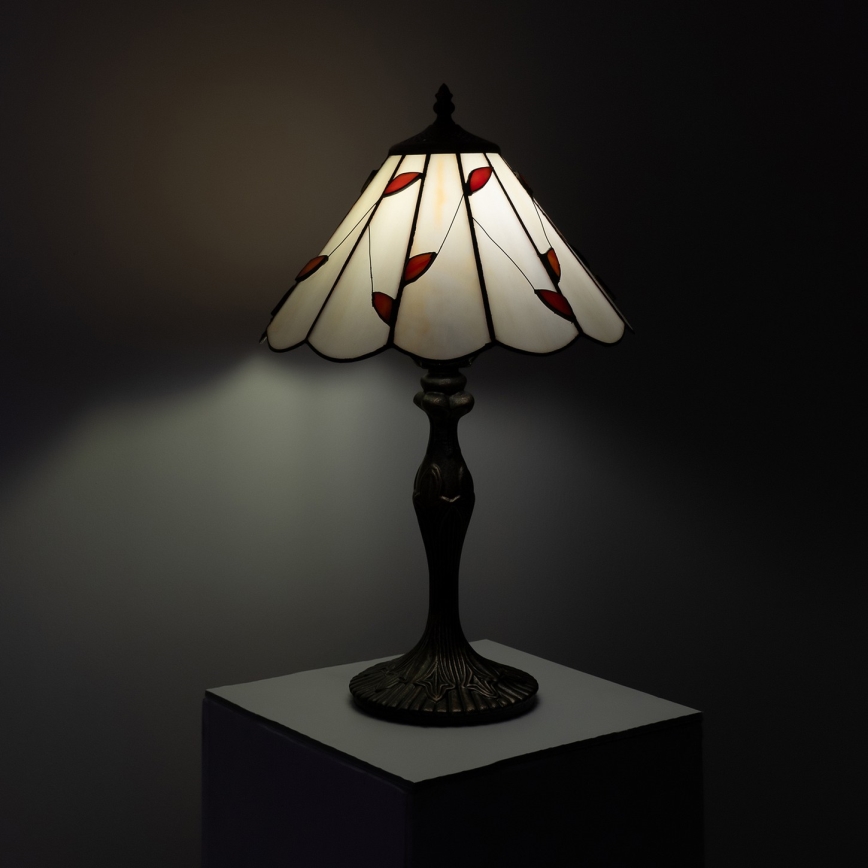 Brilagi - Tiffany-vitraažlaualamp FOLIA 1xE27/60W/230V