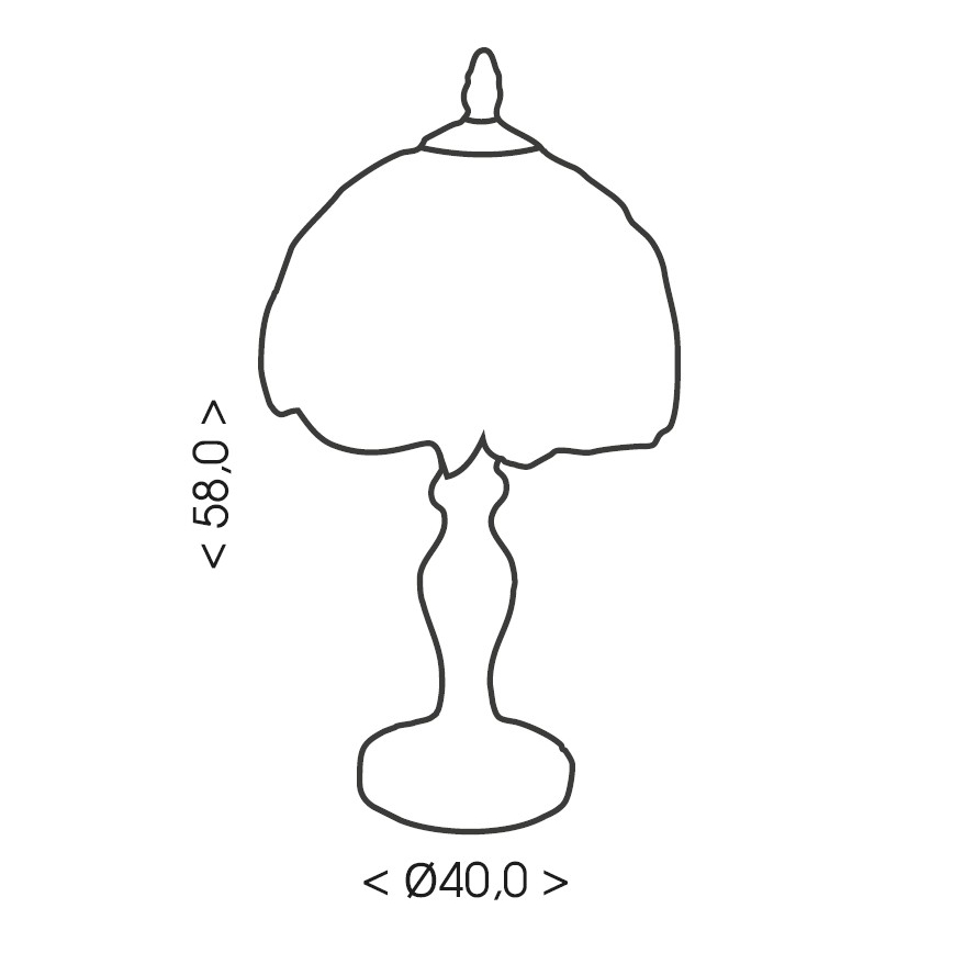 Brilagi - Tiffany vitraažlaudlamp MIRABELLA 2xE27/60W/230V