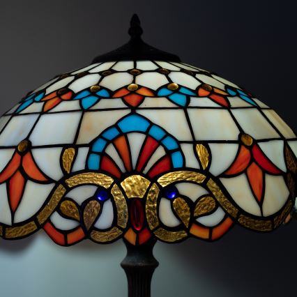 Brilagi - Tiffany vitraažlaudlamp MIRABELLA 2xE27/60W/230V