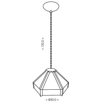BRILAGI - Tiffany vitraažlühter ketiga EMERALD 1x E27, 60 W, 230 V, Ø 40 cm