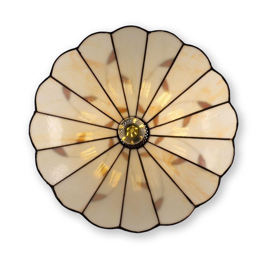 Brilagi - Tiffany-vitraažlühter ketiga FOLIA 1xE27/60W/230V, läbimõõt 40 cm