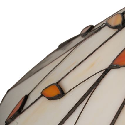 Brilagi - Tiffany-vitraažlühter ketiga FOLIA 1xE27/60W/230V, läbimõõt 40 cm