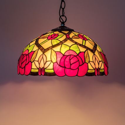 Brilagi - Tiffany vitraažlühter ketiga GARLAN 2xE27/60W/230V