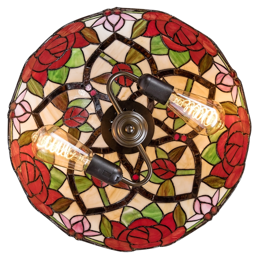 Brilagi - Tiffany vitraažlühter ketiga GARLAN 2xE27/60W/230V