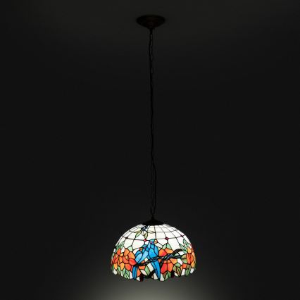 Brilagi - Tiffany vitraažlühter ketiga JUNGLE 1xE27/60W/230V Ø 40 cm