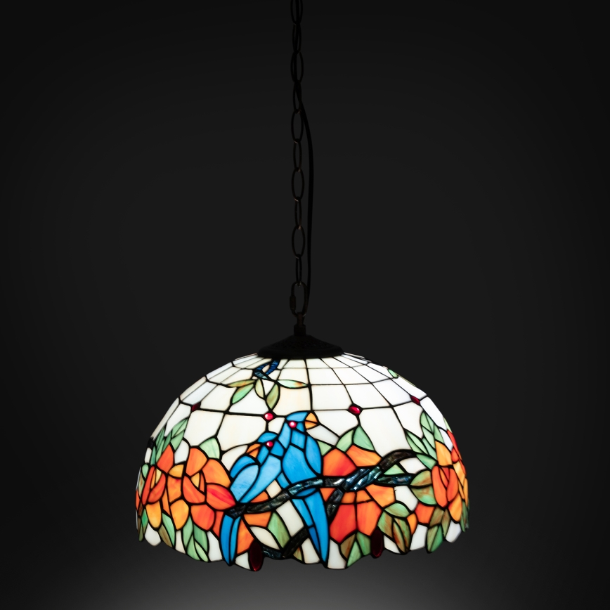 Brilagi - Tiffany vitraažlühter ketiga JUNGLE 1xE27/60W/230V Ø 40 cm