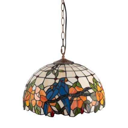 Brilagi - Tiffany vitraažlühter ketiga JUNGLE 1xE27/60W/230V Ø 40 cm