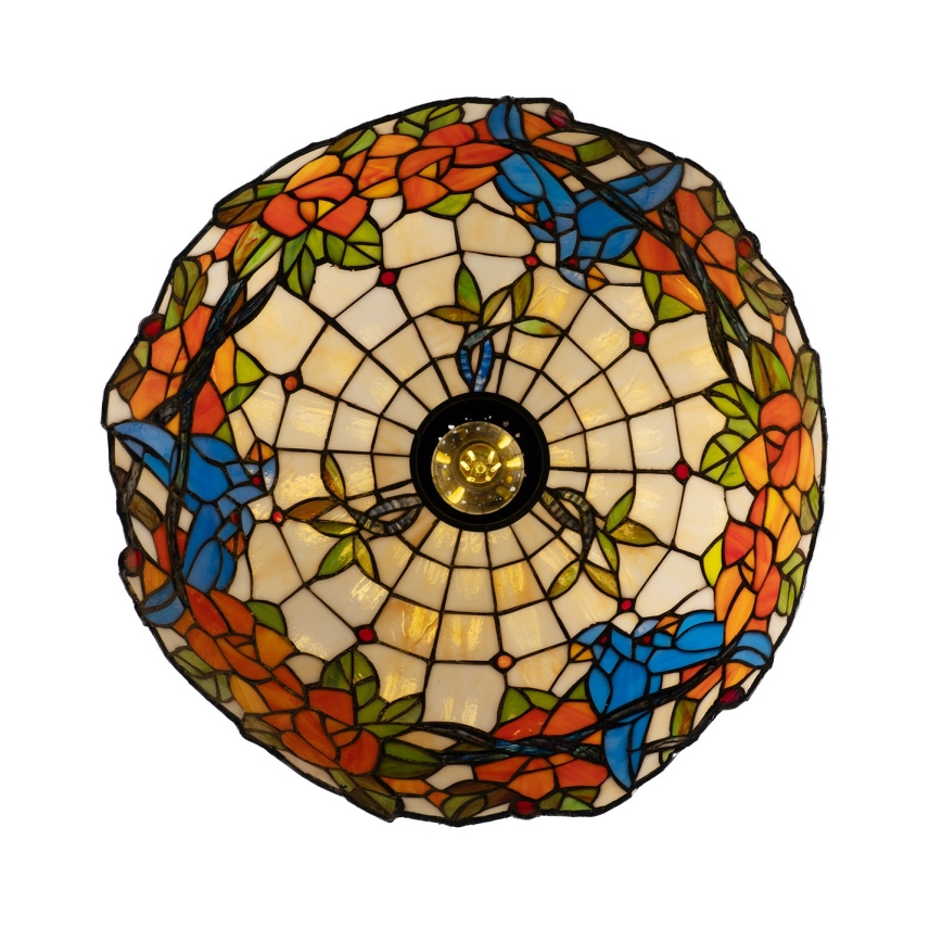 Brilagi - Tiffany vitraažlühter ketiga JUNGLE 1xE27/60W/230V Ø 40 cm