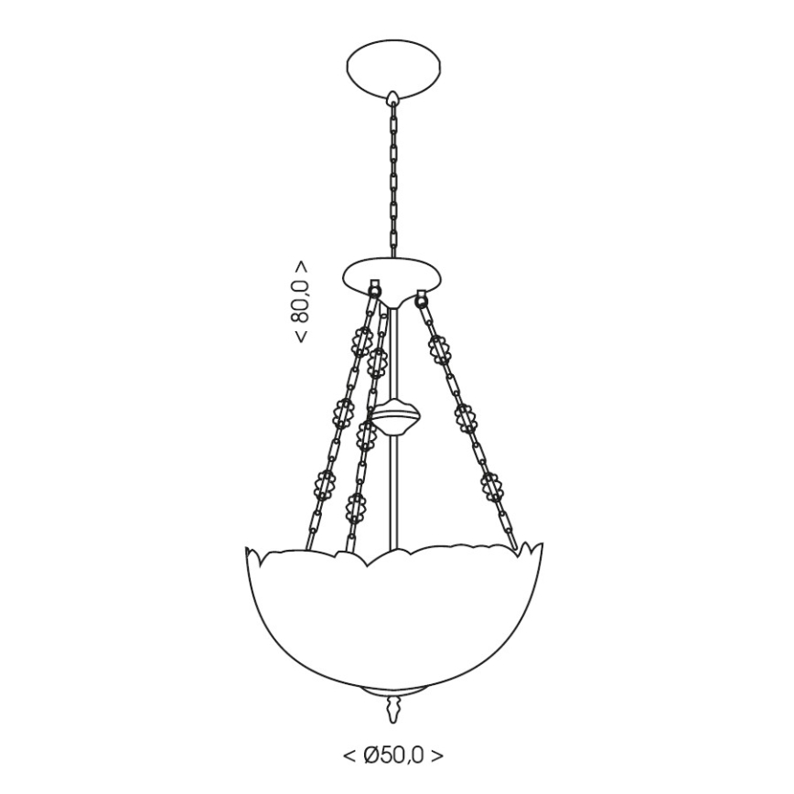 Brilagi - Tiffany vitraažlühter ketiga JUNGLE 3xE27/60W/230V läbimõõt 50 cm
