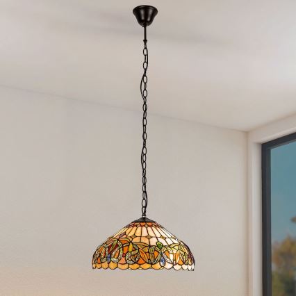 Brilagi - Tiffany vitraažlühter ketiga LUISA 2xE27/60W/230V
