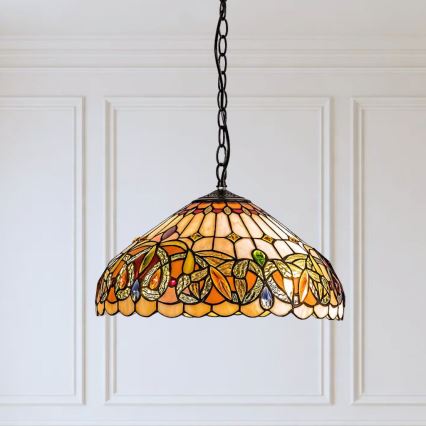 Brilagi - Tiffany vitraažlühter ketiga LUISA 2xE27/60W/230V