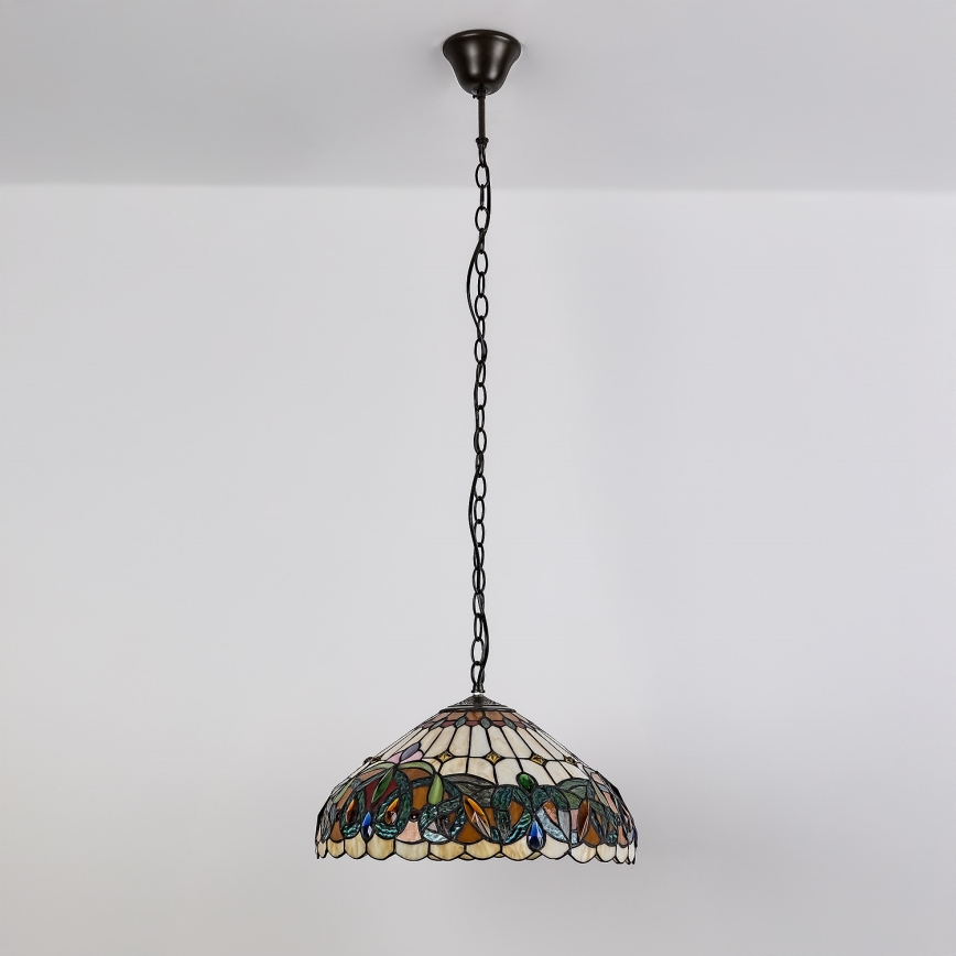 Brilagi - Tiffany vitraažlühter ketiga LUISA 2xE27/60W/230V