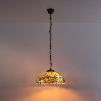 Brilagi - Tiffany vitraažlühter ketiga LUISA 2xE27/60W/230V