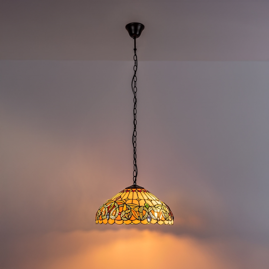 Brilagi - Tiffany vitraažlühter ketiga LUISA 2xE27/60W/230V