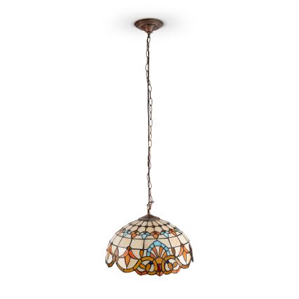 Brilagi - Tiffany vitraažlühter ketiga MIRABELLA 1xE27/60W/230V Ø 40 cm